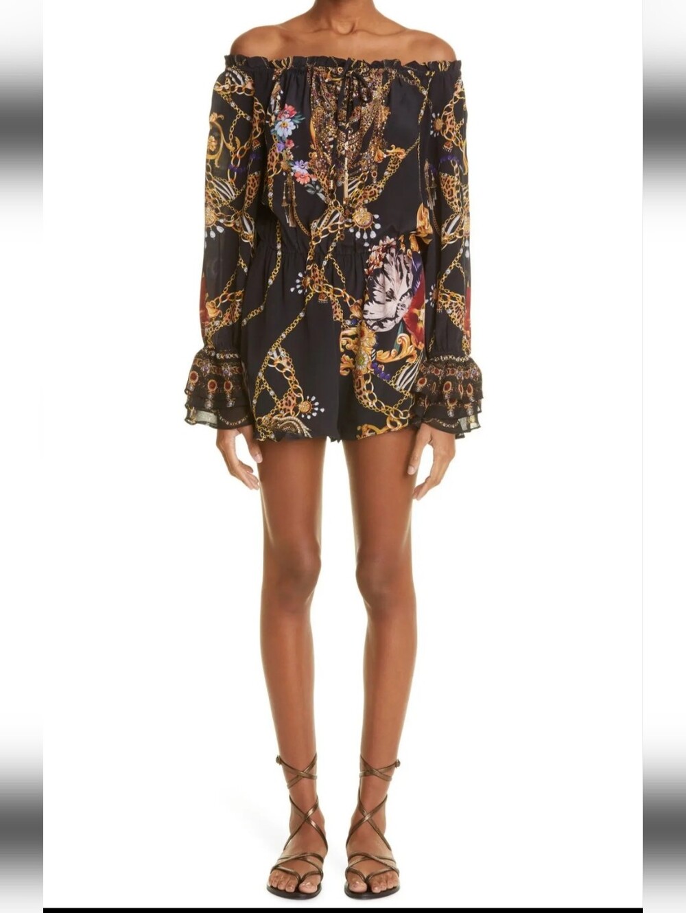 Camilla Drop Shoulder Frill Playsuit A Night In The 90's New XL But Runs Smaller - Picture 13 of 14